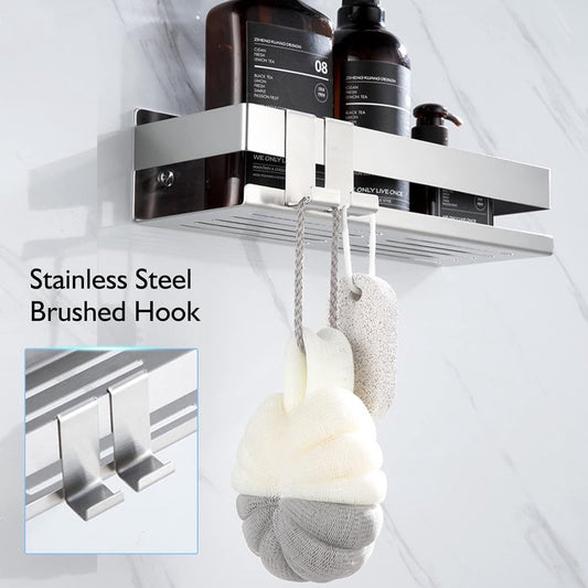 Stainless Steel Shower Rack - No Drilling Required - Wall Rack - Shower Rack - Shower Rack - Self-adhesive V1188-MS101-02466-1