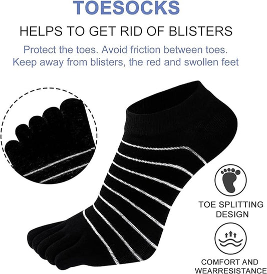 5 pairs - Toe socks - Toe socks - Yoga socks - cotton toe socks for women - Runner toe socks - Runner Toe V1188-MS101-02467-1