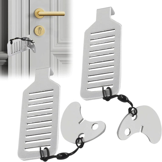 2 pieces - Door stopper - Portable door lock - Lock - Portable security door locks - Anti-theft door stopper V1188-MS101-02470-1