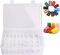 Sewing thread spool with 42 spools - Transparent sewing thread storage box - Empty sewing thread spools - V1188-MS101-02472-1