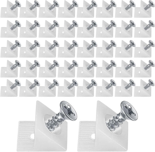 50 pieces - drawer wedges - drawer repair kit - L-shaped drawer wedges - with screws - mounting wedges - V1188-MS101-02477-1