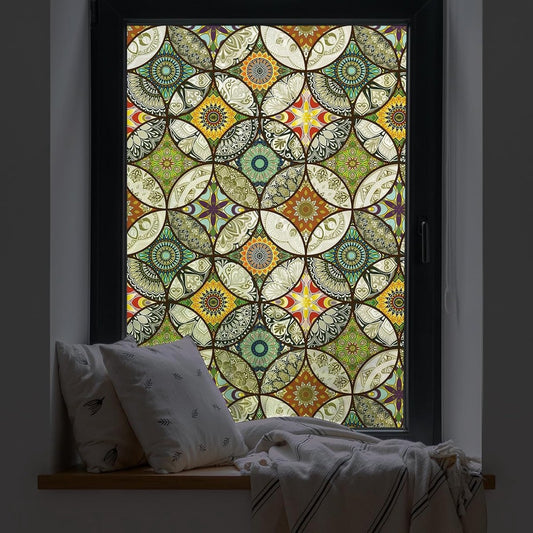 Dktie Decorative Window Film - Stained Glass Window Film - Decorative Film - Window Film - Privacy Screen V1188-MS101-02481-1