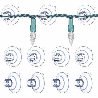 60 pieces - String Light Suction Cups - Suction Cup Hook - String Light Hanging Hooks - Suction Cups for V1188-MS101-02482-1
