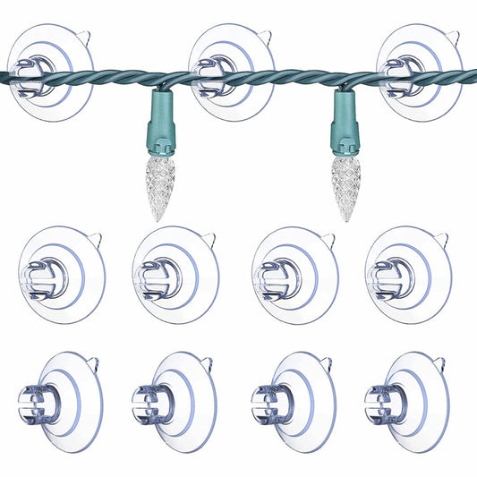 60 pieces - String Light Suction Cups - Suction Cup Hook - String Light Hanging Hooks - Suction Cups for V1188-MS101-02482-1