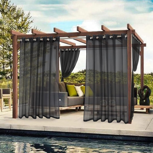 2-pack - Waterproof for outdoor use - Solid color - Transparent patio curtains - Sun protection and UV V1188-MS101-02483-1