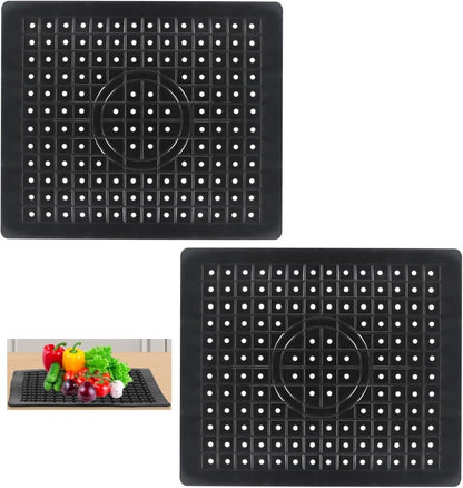 Two-piece sink mat - rubber sink mat - sink protector - sink mat - backsplash - sink protection - drain mat - V1188-MS101-02487-1