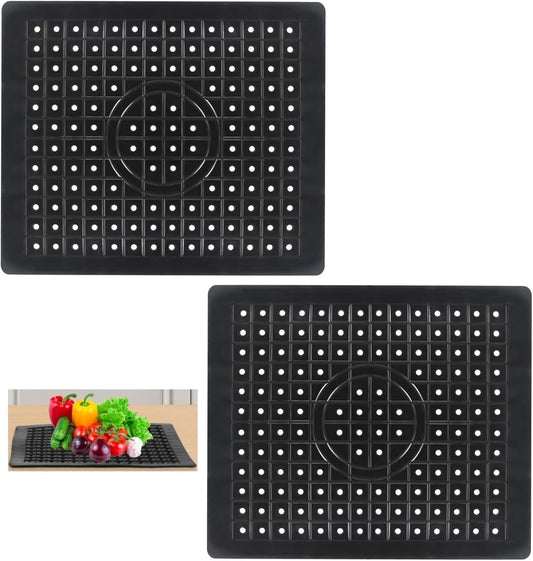 Two-piece sink mat - rubber sink mat - sink protector - sink mat - backsplash - sink protection - drain mat - V1188-MS101-02487-1