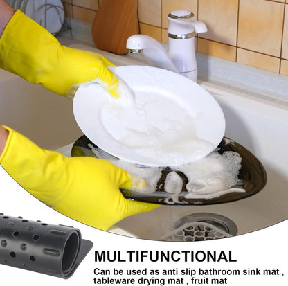 Two-piece sink mat - rubber sink mat - sink protector - sink mat - backsplash - sink protection - drain mat - V1188-MS101-02487-1