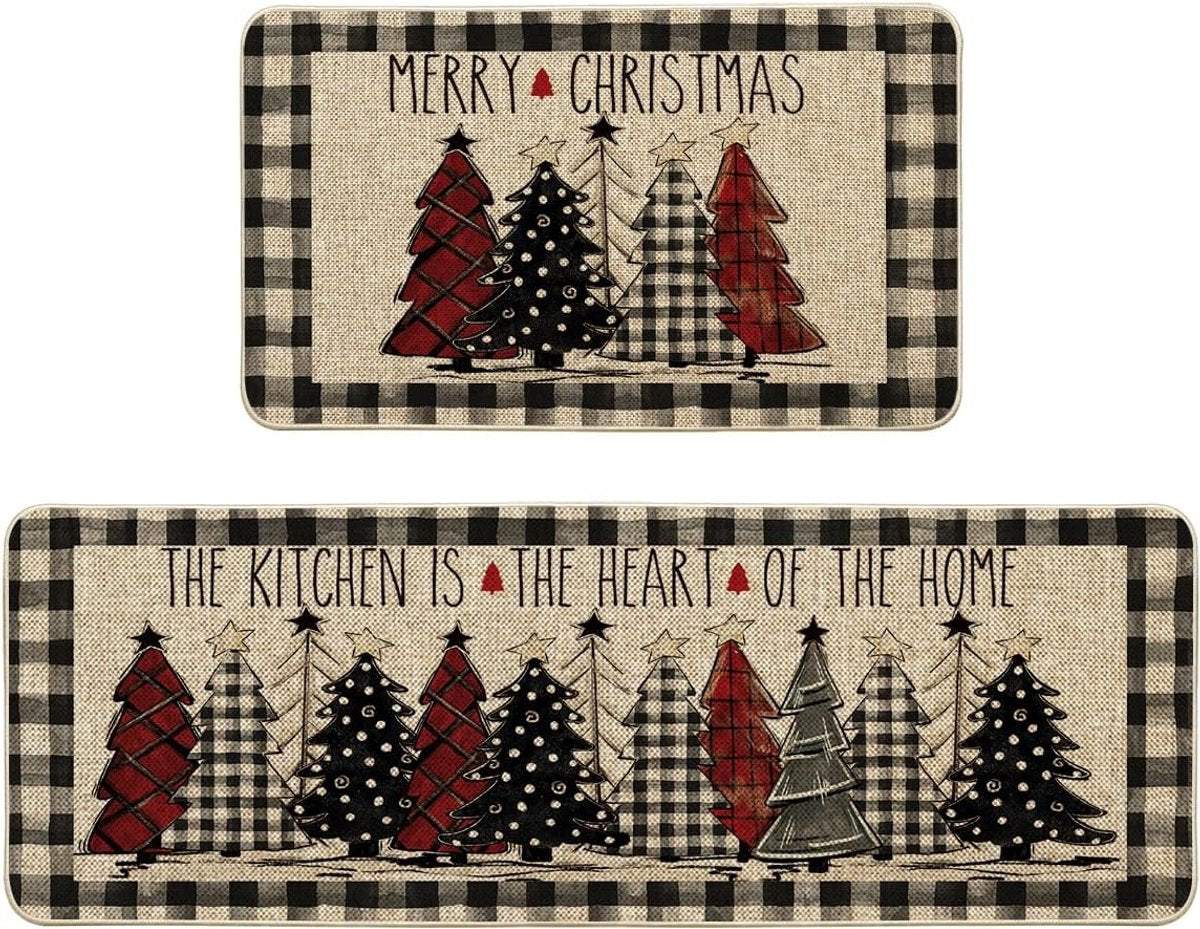 Kitchen runner 120x40 cm and 60x40 cm - Christmas rug - Kitchen mats runner - Kitchen rug carpet - kitchen V1188-MS101-02496-1