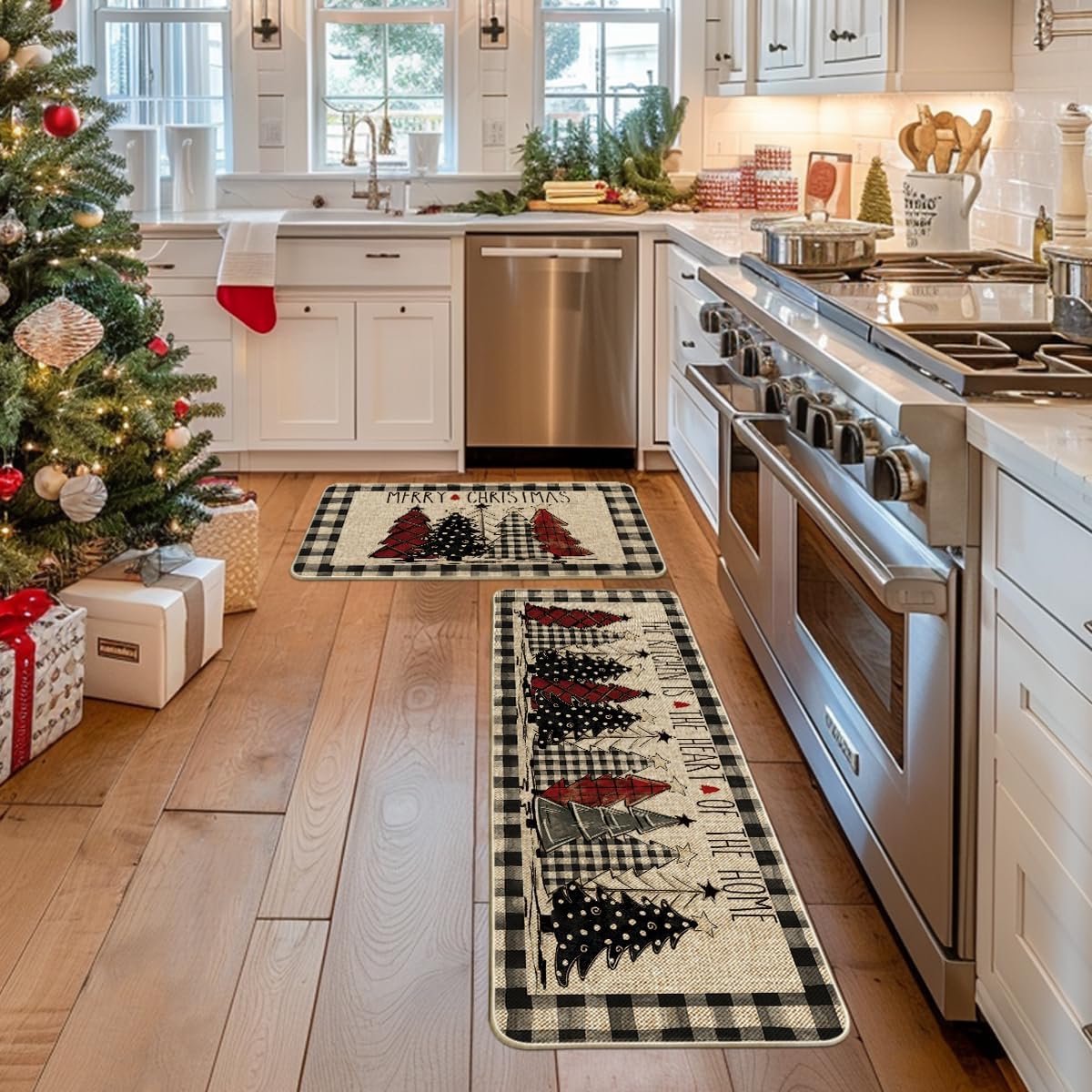 Kitchen runner 120x40 cm and 60x40 cm - Christmas rug - Kitchen mats runner - Kitchen rug carpet - kitchen V1188-MS101-02496-1
