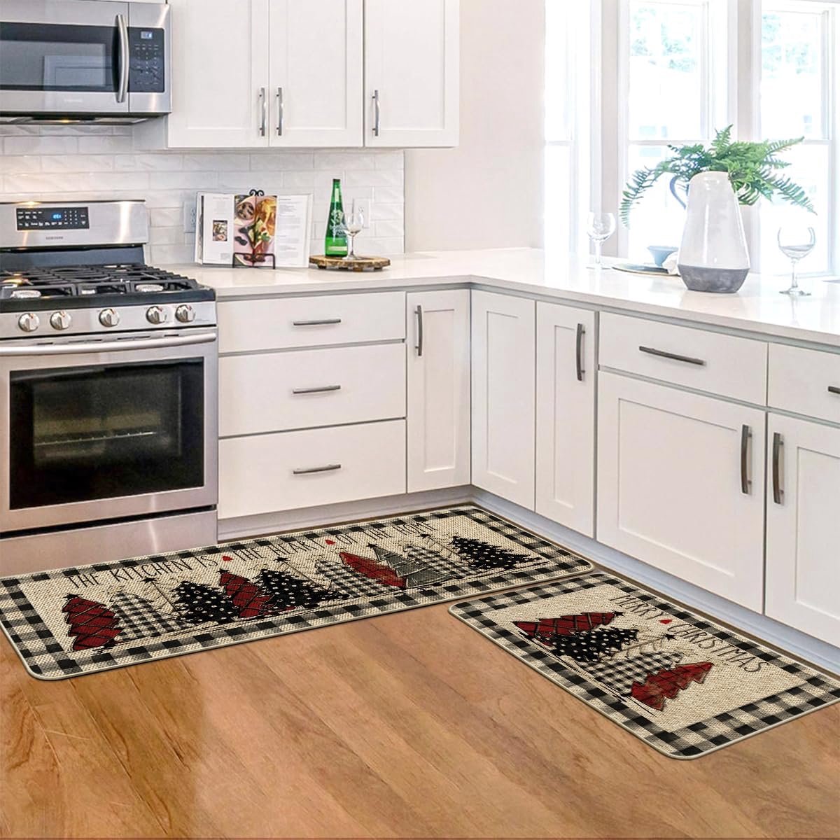 Kitchen runner 120x40 cm and 60x40 cm - Christmas rug - Kitchen mats runner - Kitchen rug carpet - kitchen V1188-MS101-02496-1