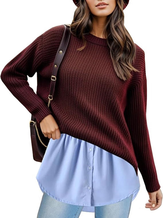 2-Piece Mini Adjustable Shirt Extender Removable Layering Half Length Underskirt with Buttons - False Hem - V1188-MS101-02502-1