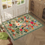 indoor doormat - Machine washable - vintage pattern - Boho style - Small rug - 40 x 60cm - Green V1188-MS101-02508-1