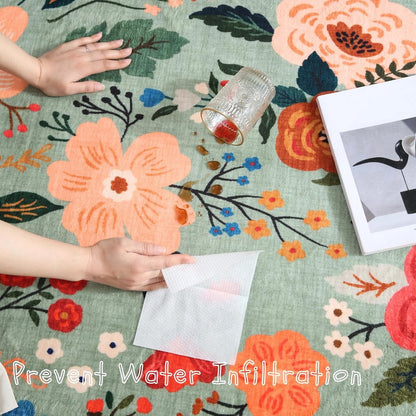 indoor doormat - Machine washable - vintage pattern - Boho style - Small rug - 40 x 60cm - Green V1188-MS101-02508-1