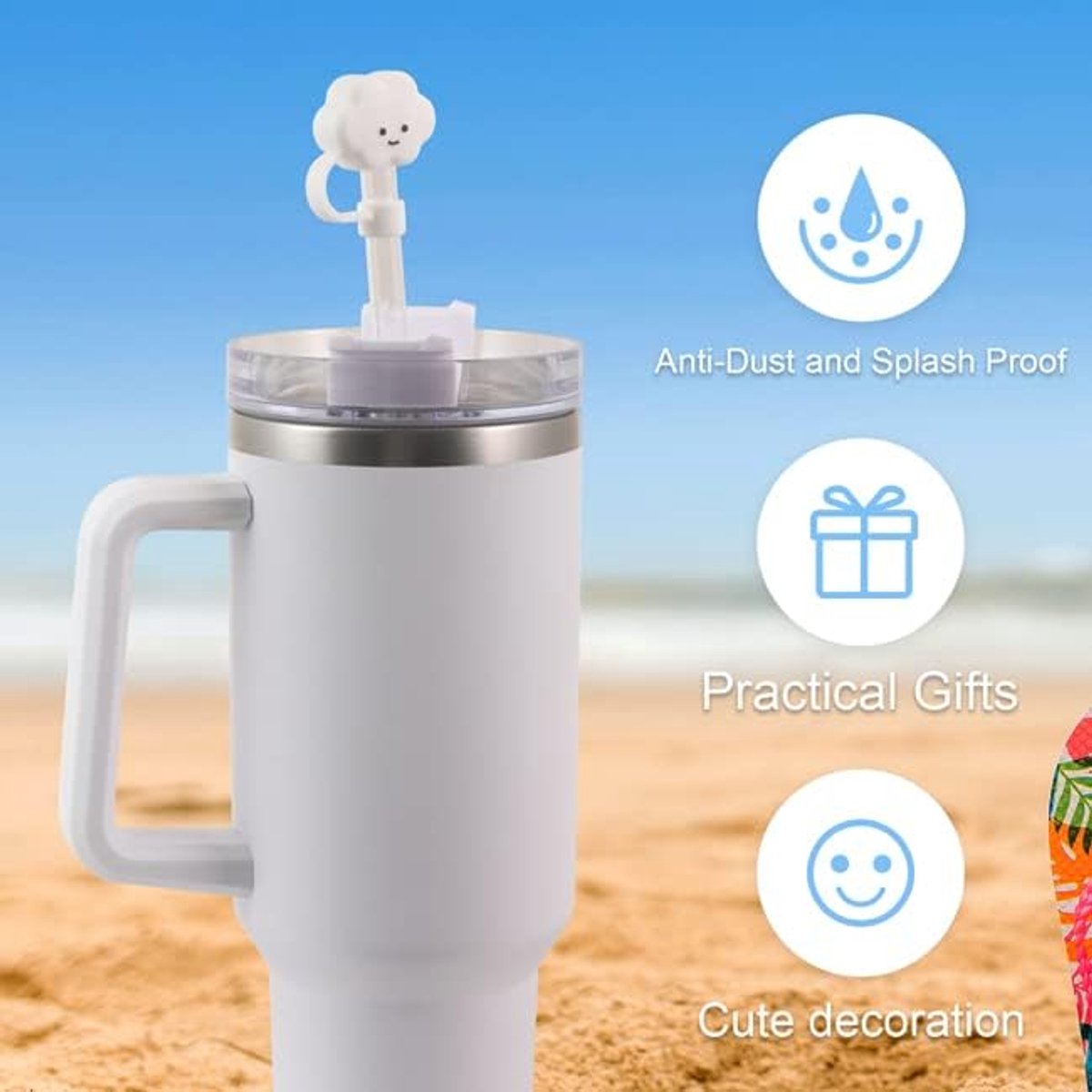Bottle Caps - 3 Pieces - Straw Lid - Straw Sleeve - Suitable for Stanley Cup Accessories V1188-MS101-02509-1