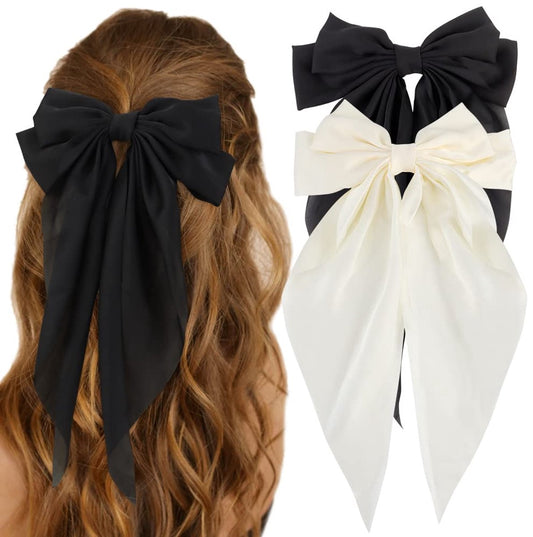 2 pieces - Hair clamp - butterfly hairpin - Hairpin - Hair clip - Hair ornament - Bows of silky soft satin V1188-MS101-02533-1