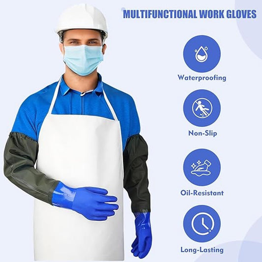 Long rubber gloves - Gloves - Waterproof gloves - Pond gloves - Car wash gloves - Clothing gloves - Care V1188-MS101-02534-1