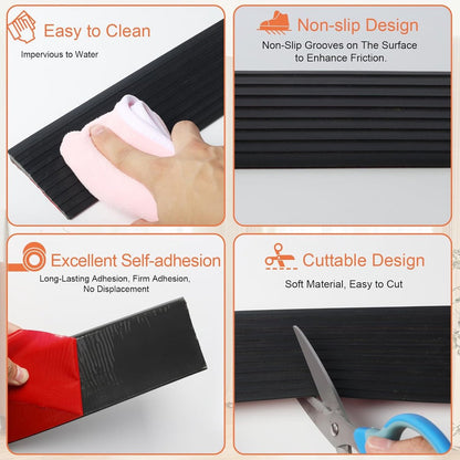 Threshold ramp - 1 m*10mm*50mm - Rubber threshold aid - Threshold ramps - Drive-up ramp - Threshold ramps for V1188-MS101-02547-1