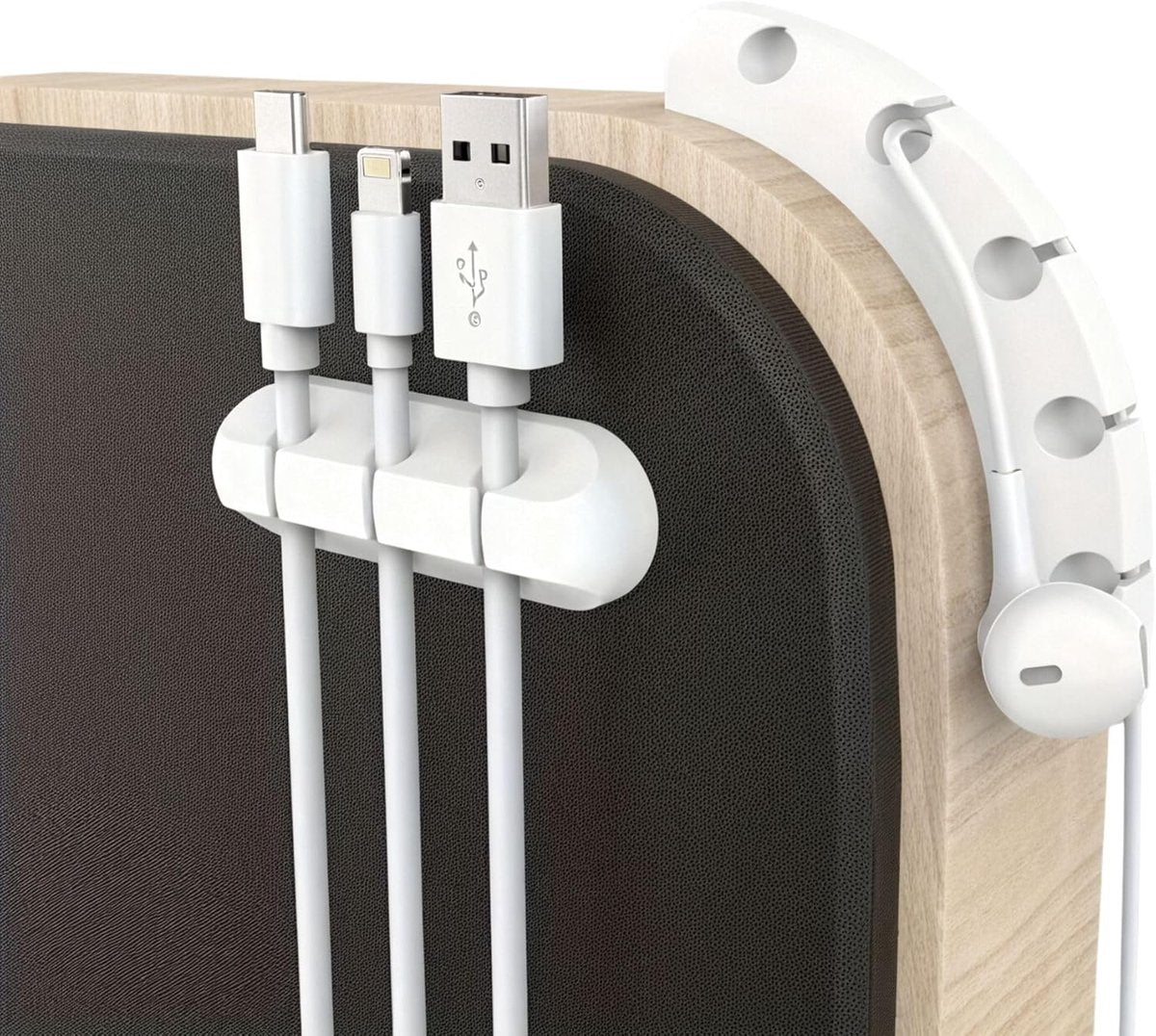 3 pieces - Cable holder - Cable clamp holder - cable management system - cable organizer - cable clip - desk V1188-MS101-02549-1