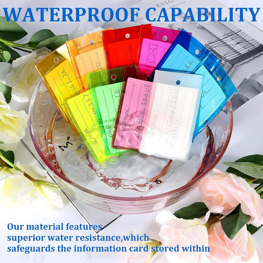 10 pieces - luggage tags - colored plastic PVC labels - waterproof PVC luggage tags - luggage tags for V1188-MS101-02567-1