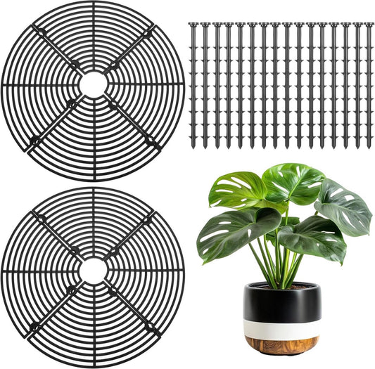 2 pieces - plant pot cover - 30 cm - Flowerpot grid - planter cover set - plantpot grid bottom protectors - V1188-MS101-02580-1