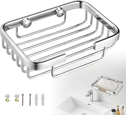 Soap Holder - 135*85*35 cm - Waterproof Stainless Steel Soap Dish - Storage Rack - Stainless Steel Metal V1188-MS101-02581-1