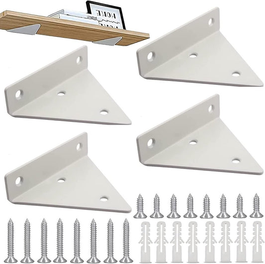 4 pieces - Shelf brackets - 10*8 cm - Wall-mounted floating bracket - Concealed shelf bracket - metal shelf V1188-MS101-02599-1