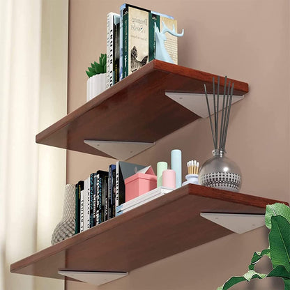 4 pieces - Shelf brackets - 10*8 cm - Wall-mounted floating bracket - Concealed shelf bracket - metal shelf V1188-MS101-02599-1