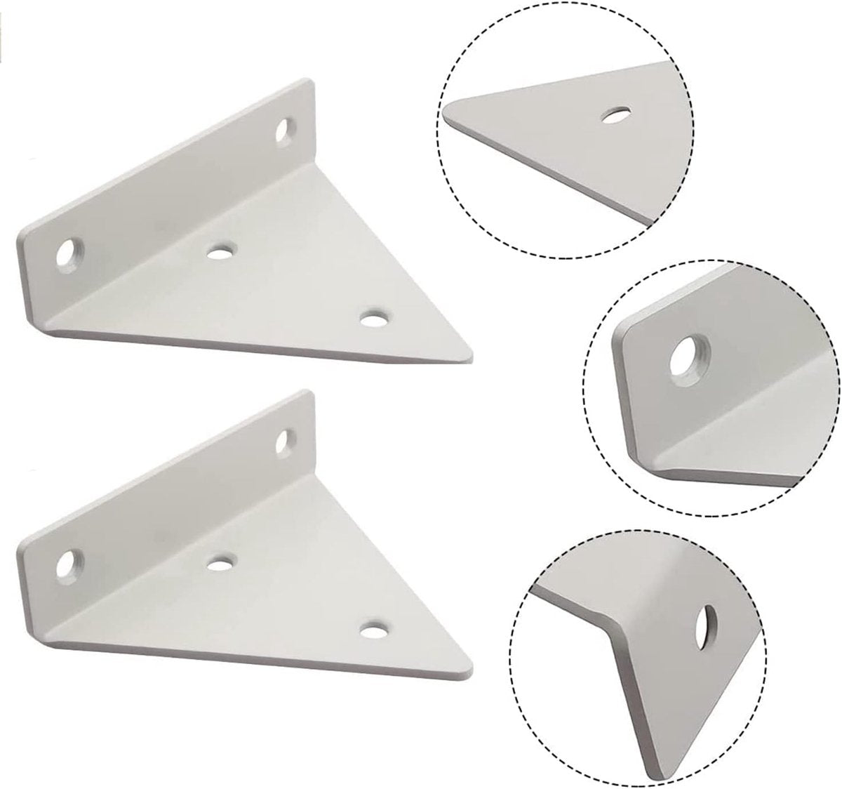 4 pieces - Shelf brackets - 10*8 cm - Wall-mounted floating bracket - Concealed shelf bracket - metal shelf V1188-MS101-02599-1