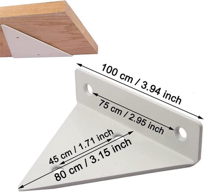4 pieces - Shelf brackets - 10*8 cm - Wall-mounted floating bracket - Concealed shelf bracket - metal shelf V1188-MS101-02599-1