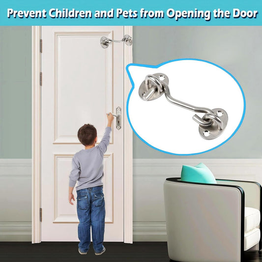 pieces - Wind hook - 6 inch - Wind hooks - Door hinges - Door bolt - Hinge - barn door hook - hook and eye V1188-MS101-02610-1