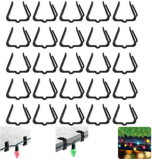 30 pieces - Christmas lighting clips - Light clips - Plastic clips - Lighting hooks - Party lighting clamps - V1188-MS101-02630-1