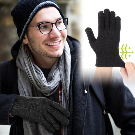 Gloves - Winter Gloves - Warm Gloves - Touchscreen Gloves - Men's Winter Touchscreen Gloves - Warm and V1188-MS101-02631-1