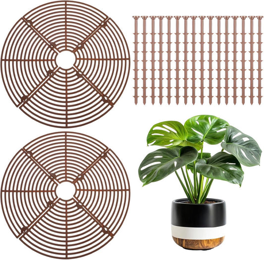 2 pieces - plant pot cover - 30 cm - Flowerpot grid - planter cover set - plantpot grid bottom protectors - V1188-MS101-02634-1