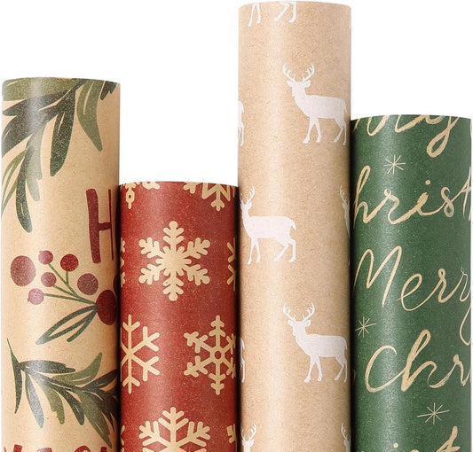 Wrapping paper - Christmas wrapping paper - Christmas gift paper - Wrapping paper with figures - 43 x 300cm - V1188-MS101-02640-1