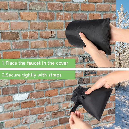 2 Pieces Frost Protection Cover - Frost protection cover for tap - Tap Freeze Cover - Frost-free Outdoor Tap V1188-MS101-02656-1