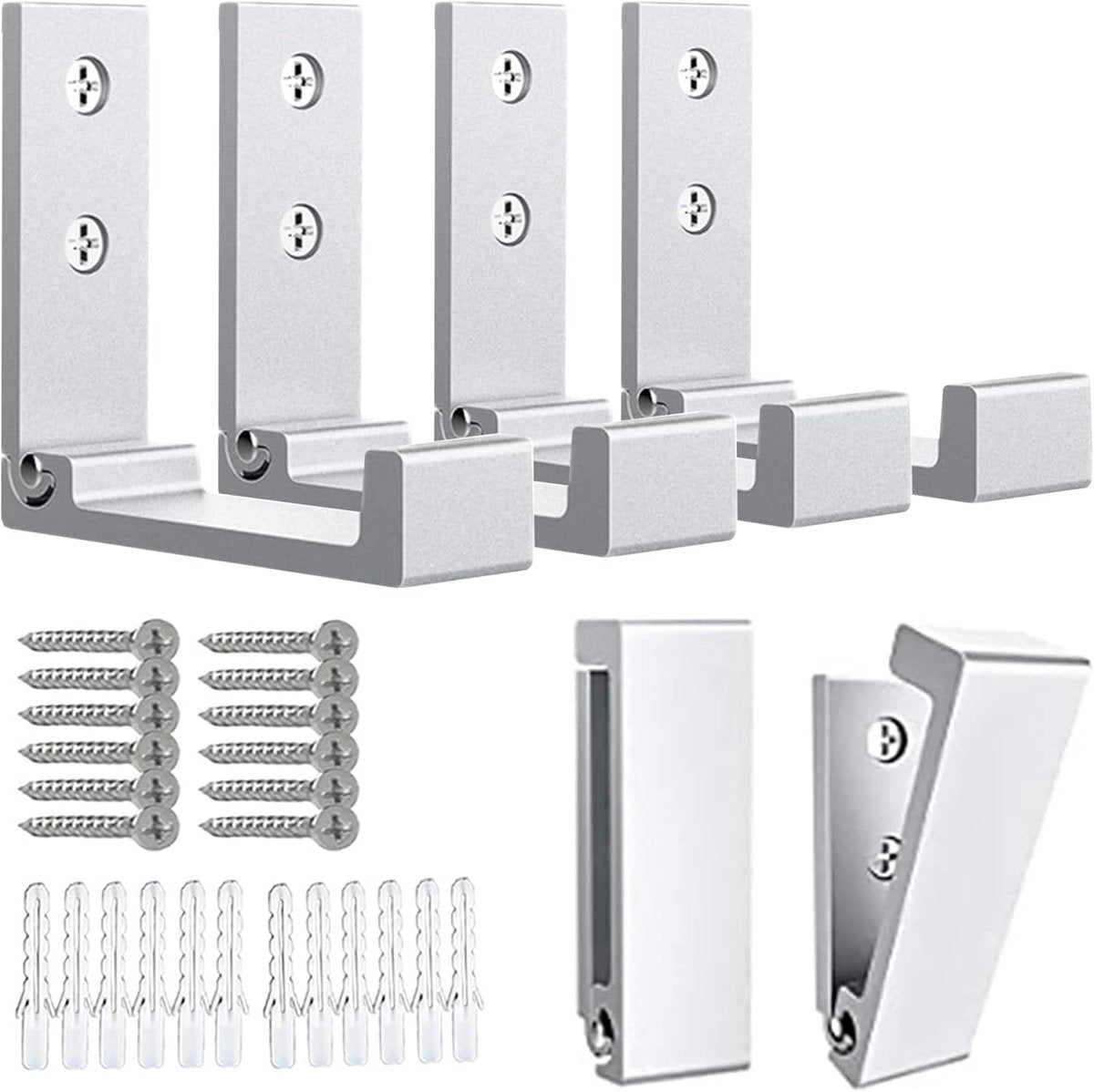 6 pieces - Foldable wall hooks - 6.7*7.5*2.5 cm - Clothes hook - concealable clothes hooks - heavy-duty wall V1188-MS101-02659-1