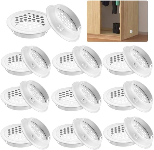 20 pieces - ventilation grilles - 35mm - round ventilation grilles - stainless steel ventilation openings - V1188-MS101-02662-1