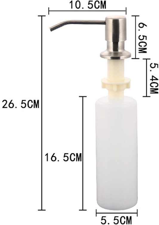 Soap Dispenser - 300 ml - Kitchen Detergent Dispenser - Sink Soap Dispenser - Stainless Steel Kitchen V1188-MS101-02665-1