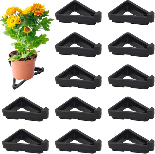 12 pieces - Flowerpot feet - Pot feet - Plant supports - Planter coasters - Flowerpot lifters - Triangular V1188-MS101-02666-1