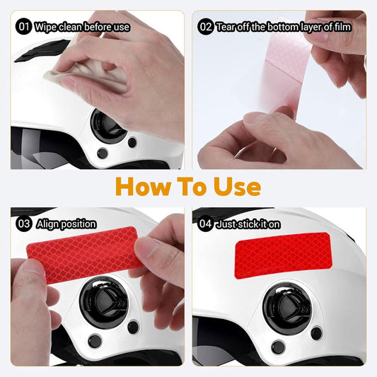 100 pieces - reflective stickers - reflective tape - reflective safety warning strips - reflective strips - V1188-MS101-02670-1