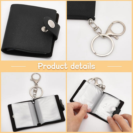 4 pieces - Mini photo album - 2 inch - Photo album - keychain - mini retro photo album - with lobster claw V1188-MS101-02676-1