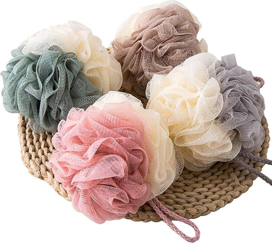 4 pieces - Bath sponge - Bath sponges - Shower sponge - Shower puff - Massage sponge - Scrubbing sponge - V1188-MS101-02687-1