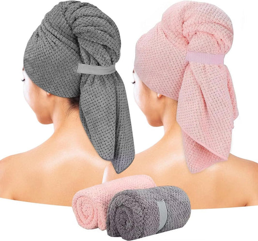 2 pieces - Microfiber Hair Towel - Microfiber Drying Towels - Microfiber towels - Hair Drying Towel - Hair V1188-MS101-02707-1