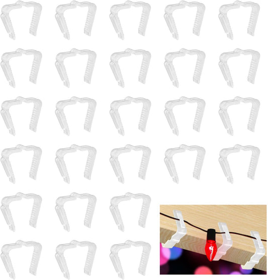 30 pieces - Christmas lighting clips - Light clips - Plastic clips - Lighting hooks - Party lighting clamps - V1188-MS101-02726-1