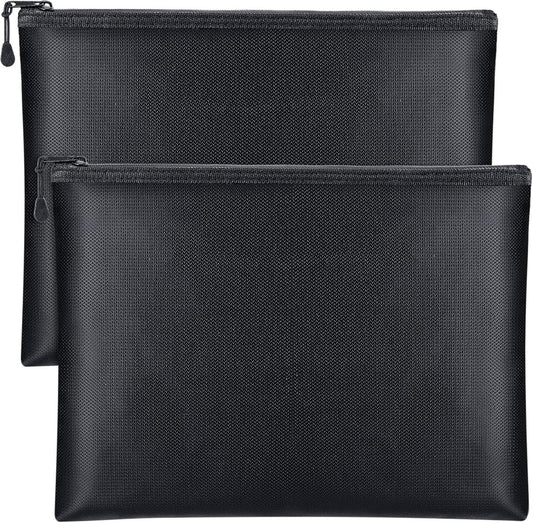Fireproof Document Bag - 2 Pack - Fireproof and Waterproof Cash Bag with Zipper - Fireproof Document Bags - V1188-MS101-02728-1
