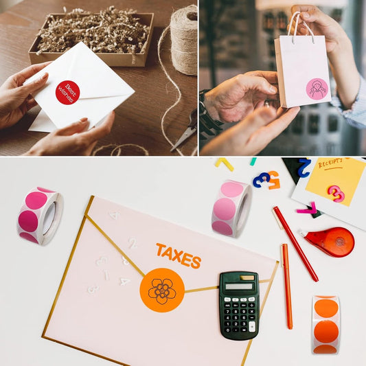 9 rolls (500 pieces per roll) - Label - Sticker - Coded label stickers - Colorful dot stickers - V1188-MS101-02741-1