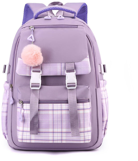Girls School Student School Bag Outdoor Backpack - Youth school bag - Backpack - Pink - Luxury Backpack - V1188-MS101-02744-1