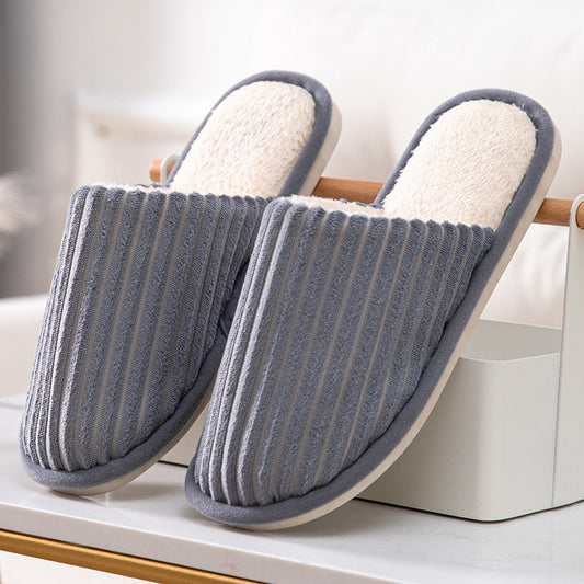 Slippers - 2 Pieces - women's slippers - men's slippers - House shoes - Grey men's slippers size 43-44 - Pink V1188-MS101-02745-1