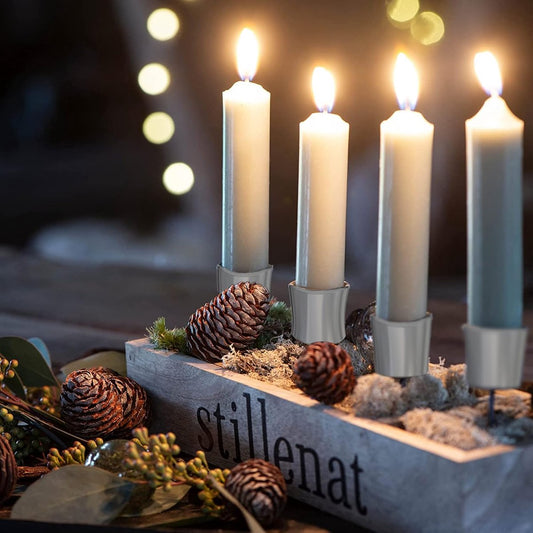 4 pieces - Candle holder - candle holder - candlestick - Christmas wreath candle holders - metal candlestick V1188-MS101-02747-1